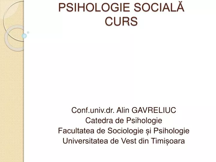 psihologie social curs