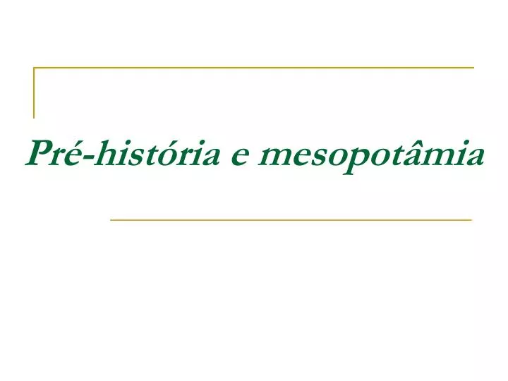 pr hist ria e mesopot mia