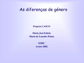 as diferen as de g nero