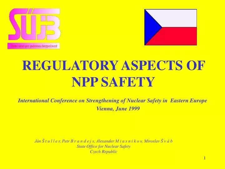 regulatory aspects of npp safety