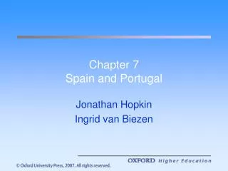 Chapter 7 Spain and Portugal
