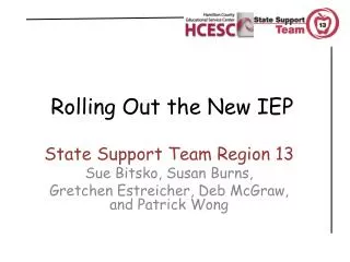 Rolling Out the New IEP