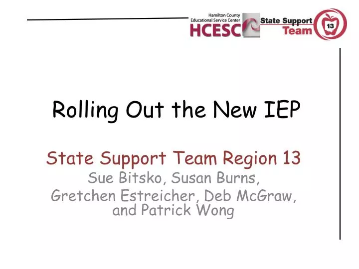 rolling out the new iep