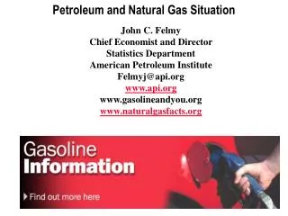 Petroleum and Natural Gas Situation