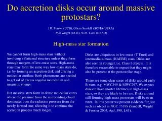 Do accretion disks occur around massive protostars?