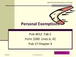 Personal Exemptions - slide 1