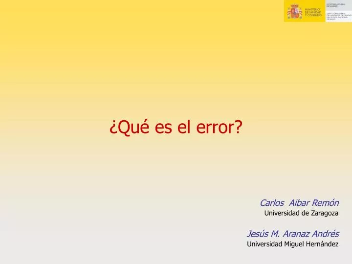 qu es el error