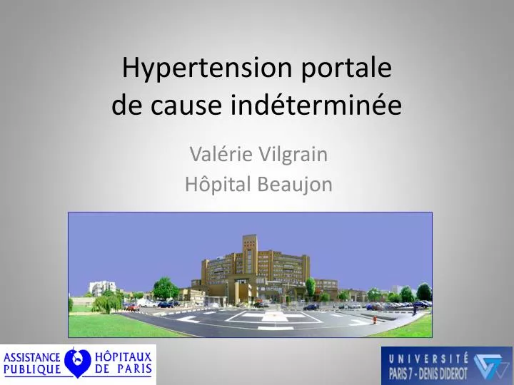 hypertension portale de cause ind termin e