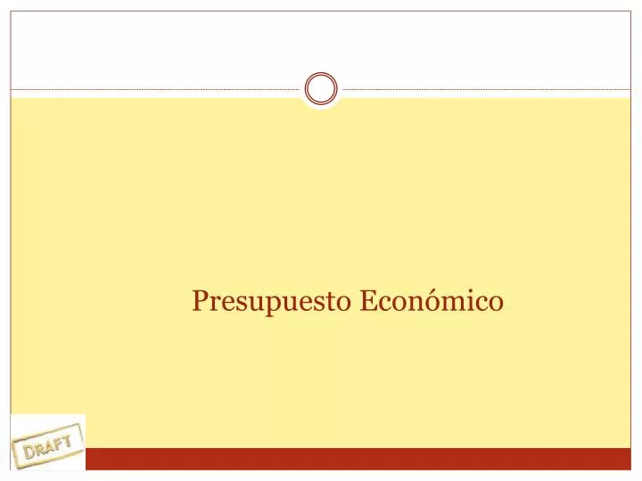 presupuesto econ mico