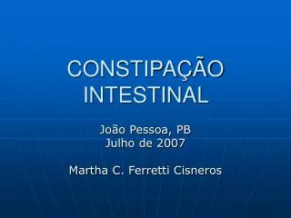 constipa o intestinal
