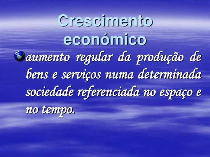 crescimento econ mico