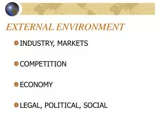 external environment