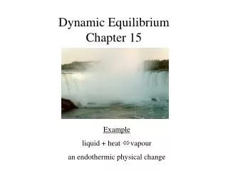 Dynamic Equilibrium Chapter 15