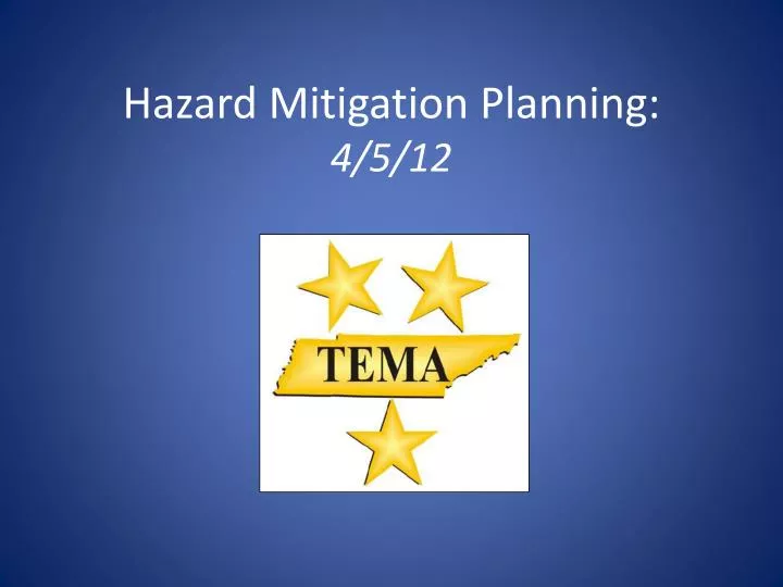 hazard mitigation planning 4 5 12