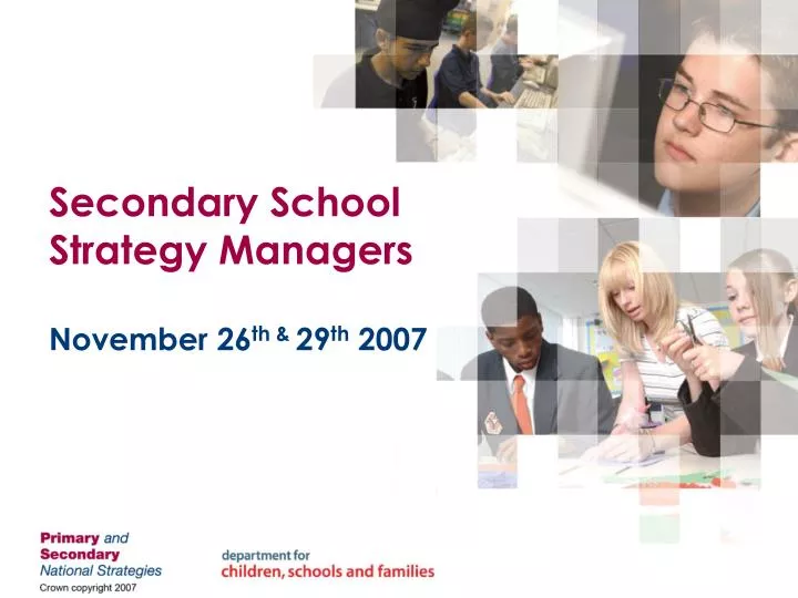 secondary school strategy managers