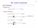 III. Gabor Transform - slide 1