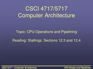 CSCI 4717/5717 Computer Architecture