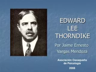 EDWARD LEE THORNDIKE