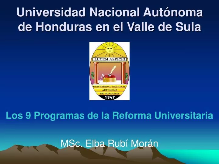 universidad nacional aut noma de honduras en el valle de sula