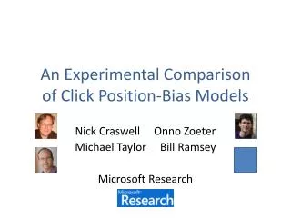 An Experimental Comparison of Click Position-Bias Models