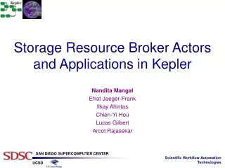 Storage Resource Broker Actors and Applications in Kepler