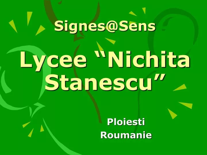 signes @sens lycee nichita stanescu