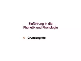 einf hrung in die phonetik und phonologie