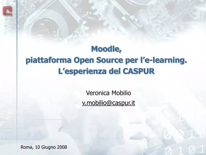 moodle piattaforma open source per l e learning l esperienza del caspur