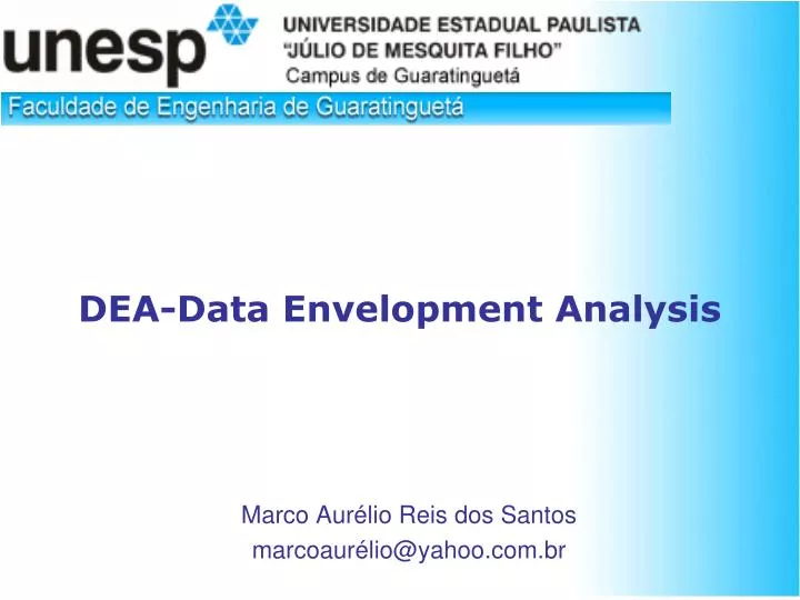 dea data envelopment analysis