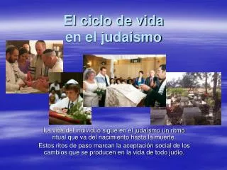 el ciclo de vida en el judaismo