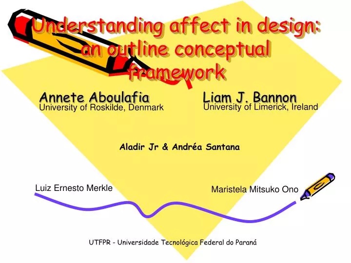 understanding affect in design an outline conceptual framework