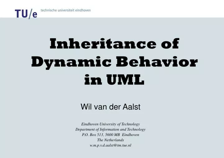 inheritance of dynamic behavior in uml