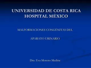 UNIVERSIDAD DE COSTA RICA HOSPITAL MÉXICO