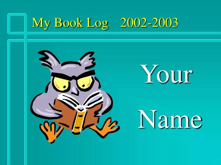 my book log 2002 2003