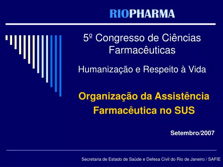 rio pharma 5 congresso de ci ncias farmac uticas humaniza o e respeito vida