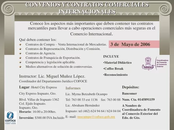 convenios y contratos comerciales internacionales