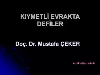 kiymetl evrakta def ler