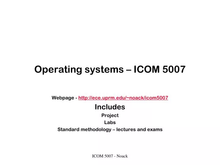 operating systems icom 5007