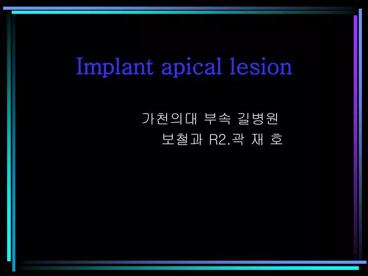 implant apical lesion