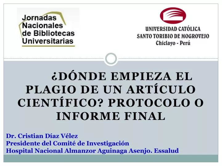 d nde empieza el plagio de un art culo cient fico protocolo o informe final