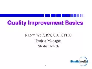 Quality Improvement Basics