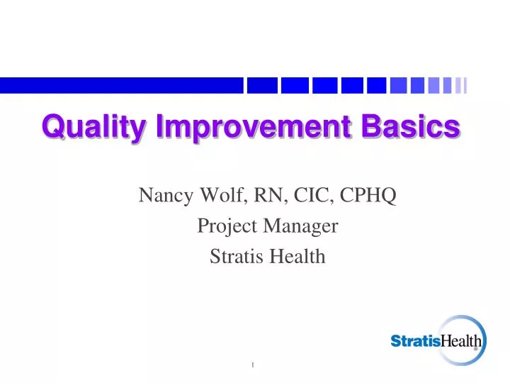 quality improvement basics