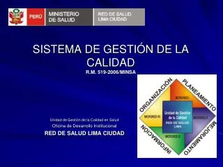 sistema de gesti n de la calidad r m 519 2006 minsa