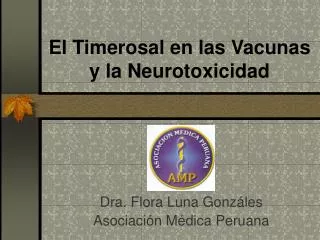 El Timerosal en las Vacunas y la Neurotoxicidad