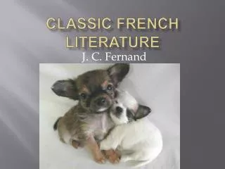 Classic French Literature