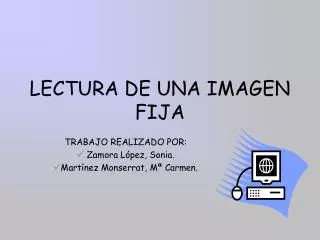 lectura de una imagen fija