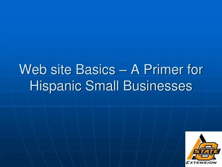 web site basics a primer for hispanic small businesses