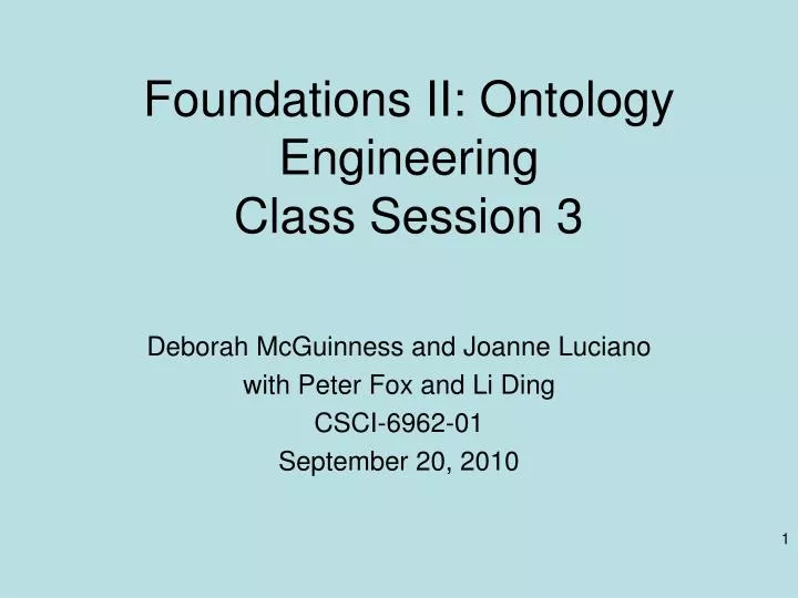 foundations ii ontology engineering class session 3
