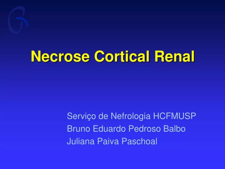 necrose cortical renal