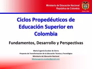 Ciclos Propedéuticos de Educación Superior en Colombia